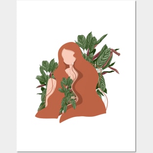 Plant lady abstract illustration 5 Posters and Art